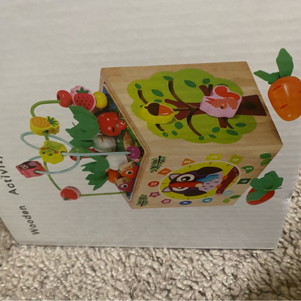 New Wooden Activity Cube For 18m+ - Picture 2 of 3